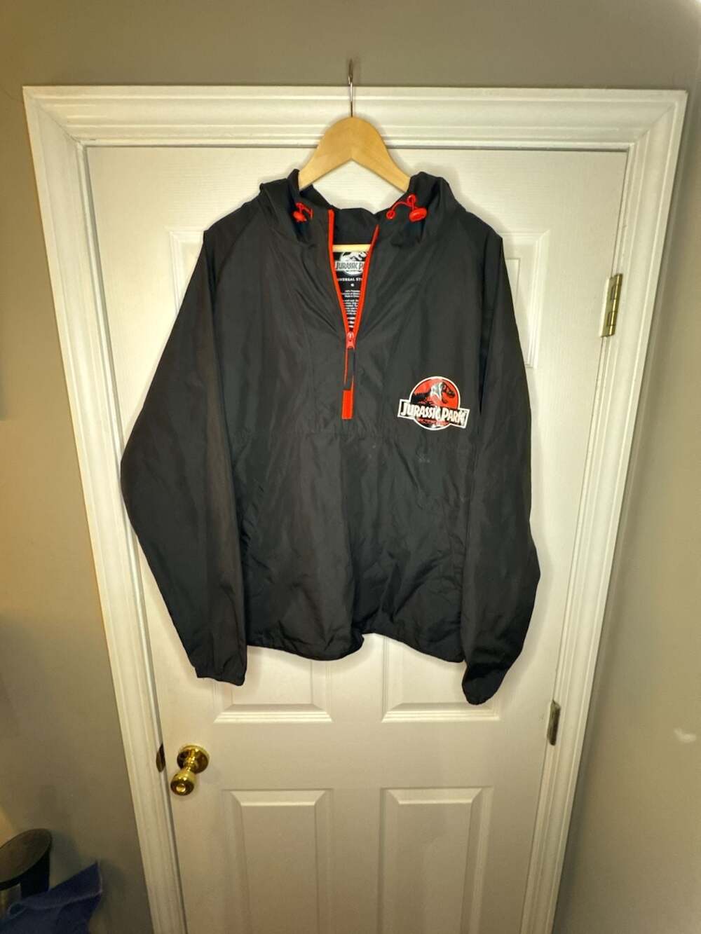 Universal Studios Jurassic Park Half-Zip Anorak Windbreaker Jacket Size Small